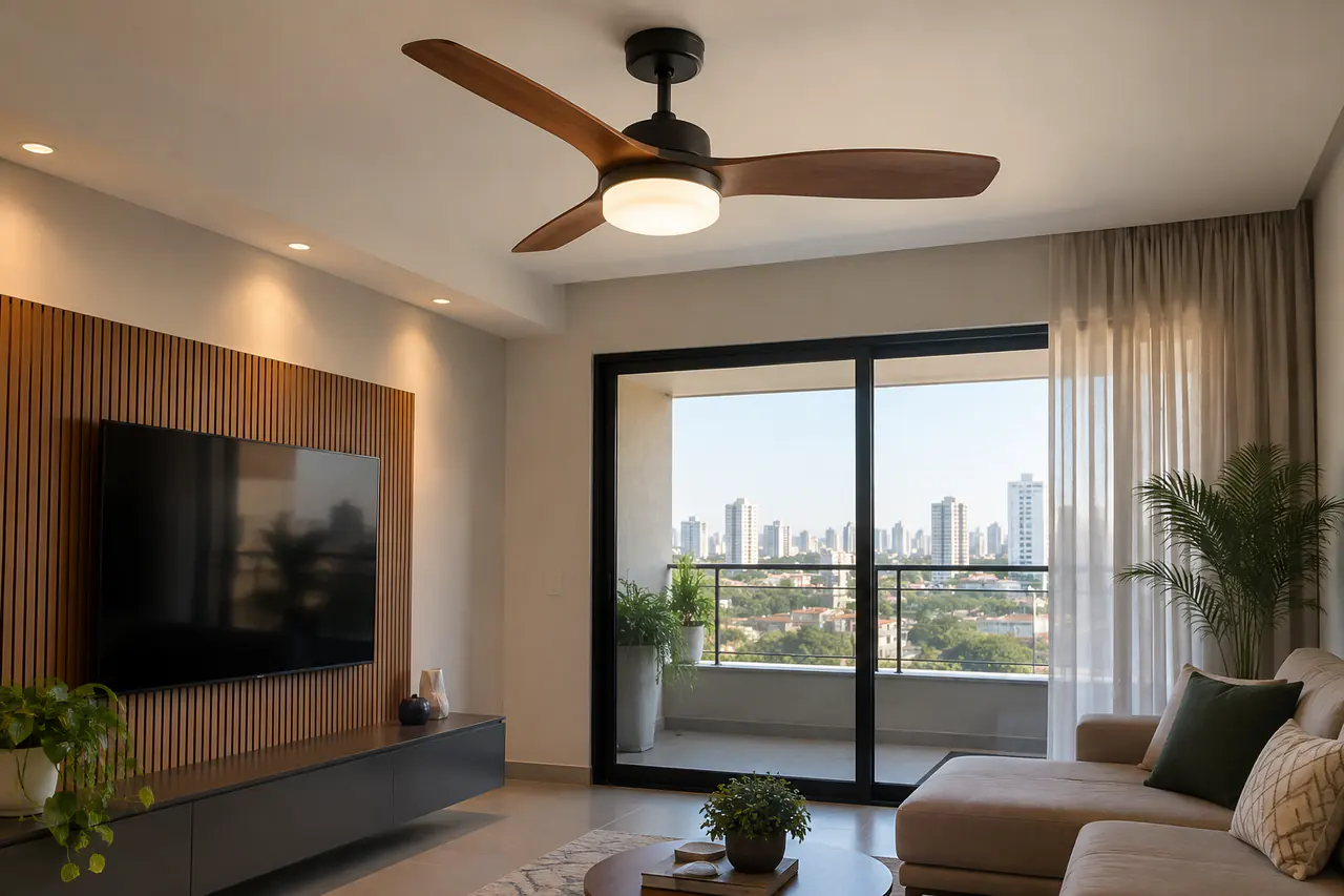 Resultado profissional de instalação de ventilador de teto em Ribeirão Preto